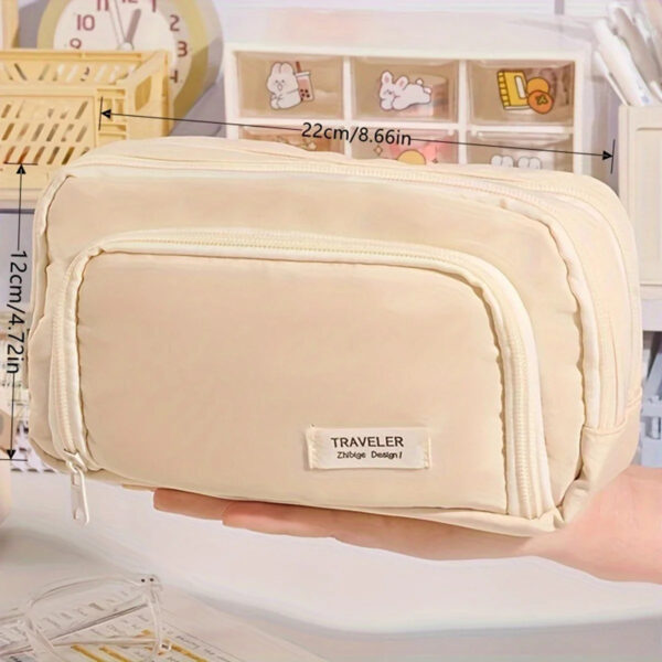 Large Capacity 3 Layers Pen Box  Pen Holder Pouch