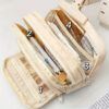 Large Capacity 3 Layers Pen Box  Pen Holder Pouch